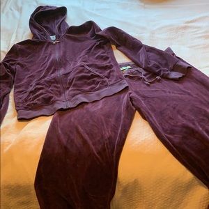 Juicy Couture Purple Velour Sweatsuit